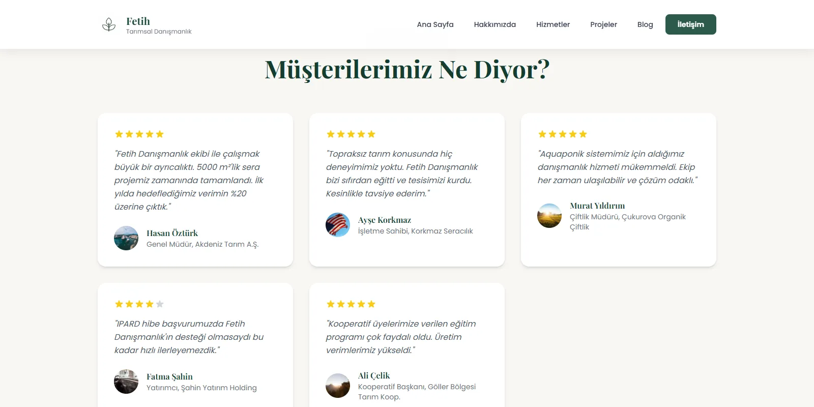 Fetih Tarımsal Danışmanlık — ekran 2