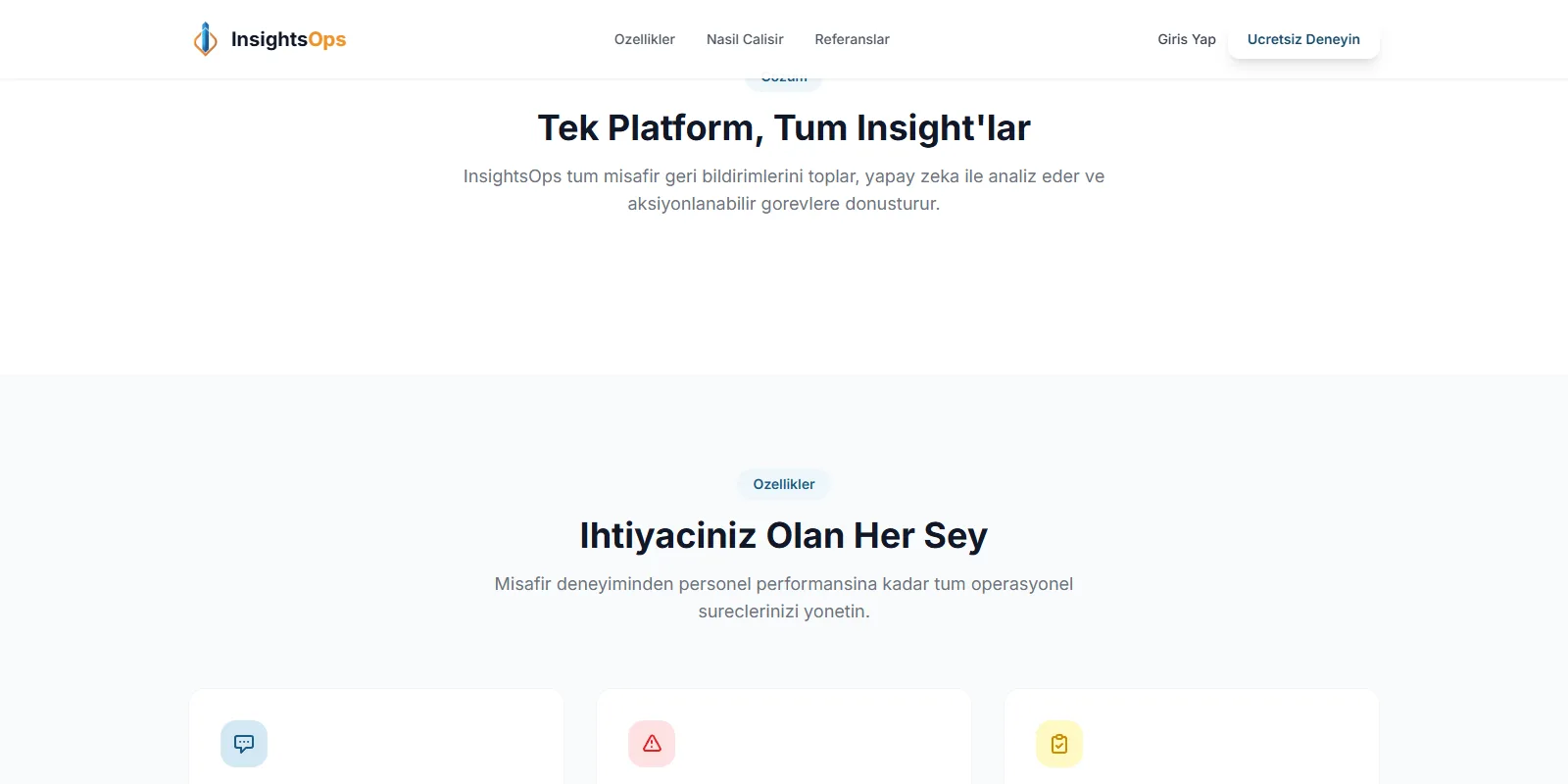 InsightsOps — ekran 1